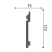 Напольный плинтус под покраску  Де-Багет H5 120x15 мм