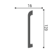 Напольный плинтус под покраску  Де-Багет H7 120x16 мм