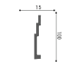 Напольный плинтус под покраску  Де-Багет H11 100x15 мм