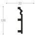 Напольный плинтус под покраску  Bello Deco П5 120x22 мм