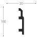 Напольный плинтус под покраску  Bello Deco П10 100х20 мм