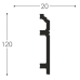 Напольный плинтус под покраску  Bello Deco П12 120х20 мм