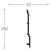 Напольный плинтус под покраску  Bello Deco П17 250х23 мм